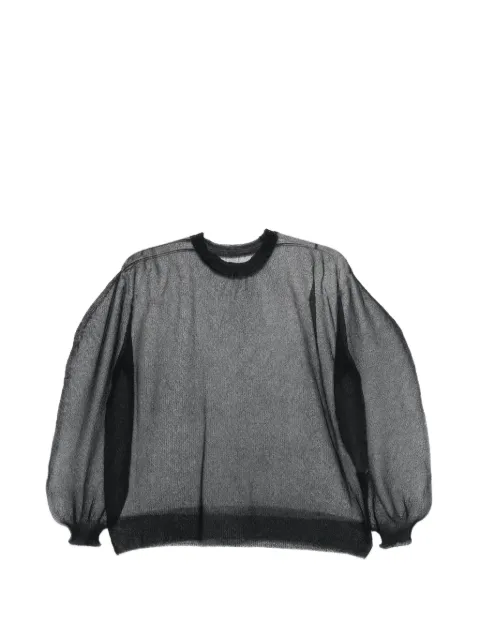 Issey Miyake bishop-sleeve top Black IM58KN304
