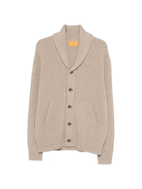Guest In Residence shawl-collar ribbed cardigan Neutrals M27319RM