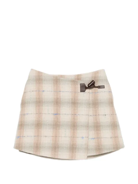LOEWE check-pattern skirt Neutrals S359Y08XAU