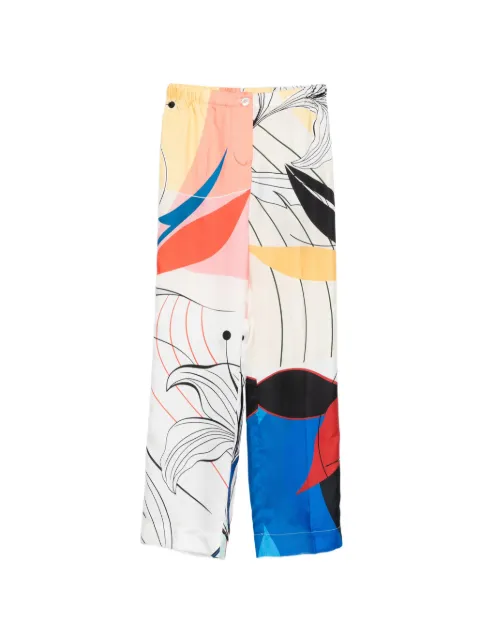 F.R.S For Restless Sleepers floral-print trousers White PA002086TE00872976