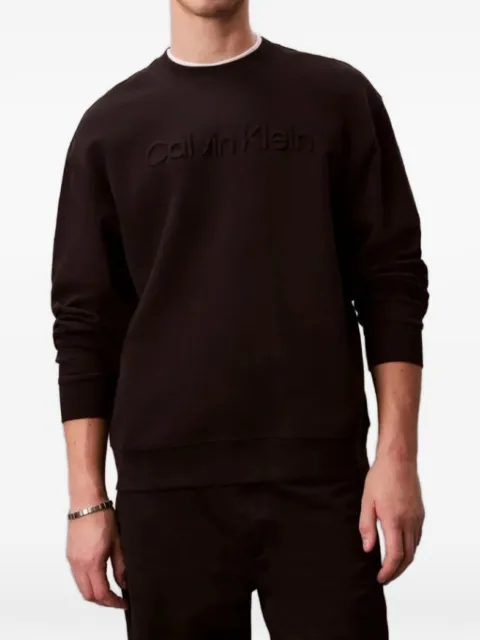 Calvin Klein logo crewneck sweatshirt Brown LV04LF230GUB1