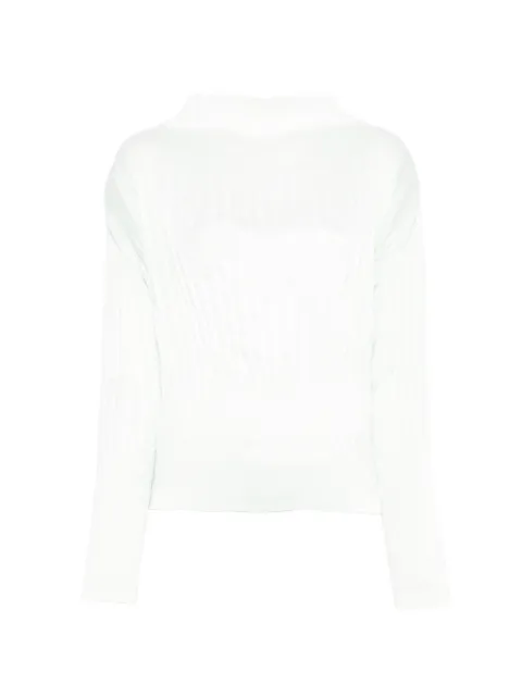 Issey Miyake ribbed top Green IM58FJ109