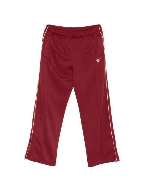 WALK IN PARIS stripe-trim track pants Red SIGNATUREBURGUNDYJOGGINGPANTS