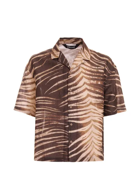 Just Cavalli tiger-print shirt Brown 80OALF02CNF06