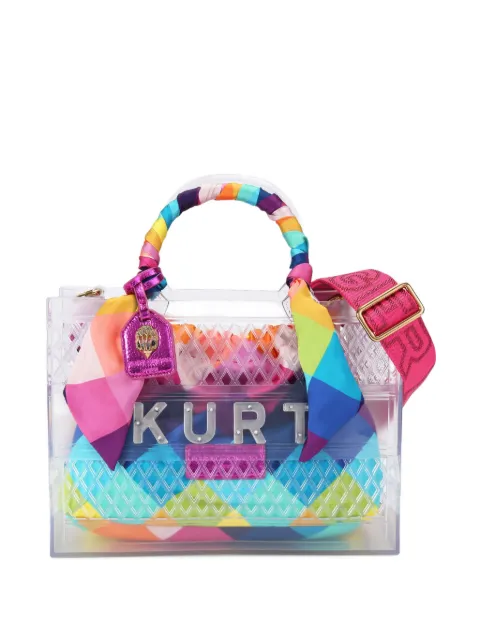 Kurt Geiger London small Jelly embellished-handle tote bag White 5585399999