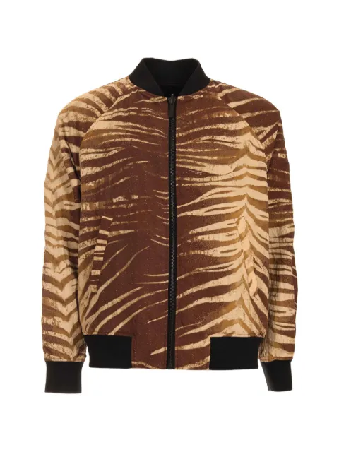 Just Cavalli patterned zip-up jacket Brown 80OAS401CQUD2