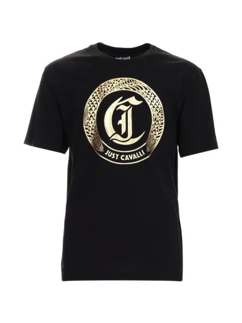Just Cavalli snake-logo T-shirt Black 80OAHT10CJ500899