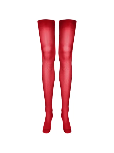Maison Close cut curled stockings Red 564978