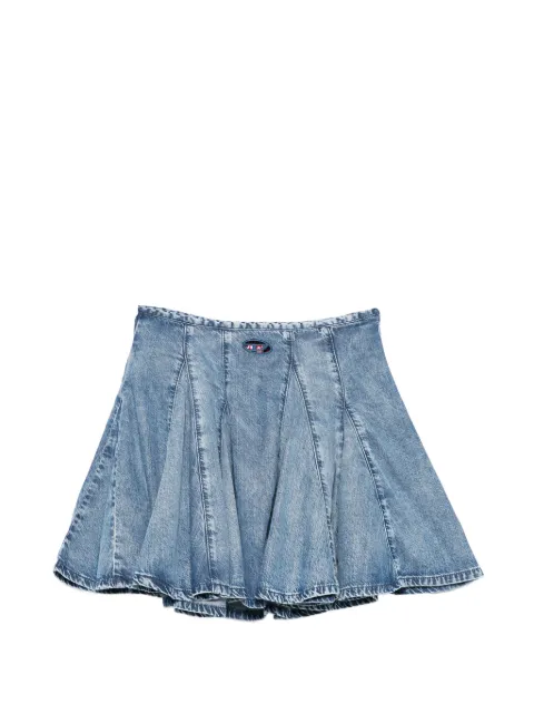 Diesel logo-patch pleated mini skirt Blue A21694068VY