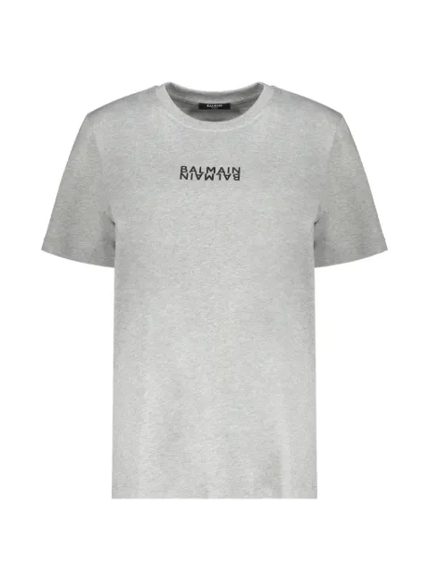 Balmain logo T-shirt Grey GF6EF000BB04