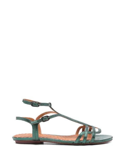 Chie Mihara Yael T-strap leather sandals Green YAEL48