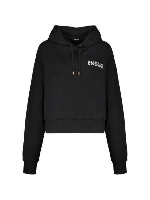 Balmain logo hoodie Black GF6JR030BB04