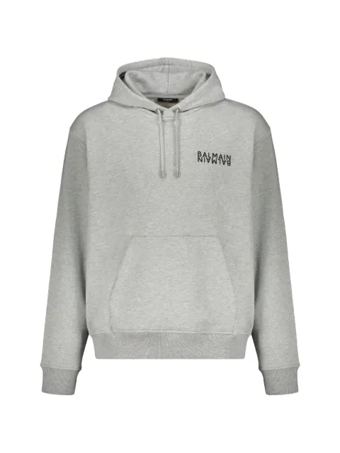 Balmain logo hoodie Grey GH6JR090BB04