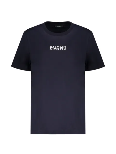 Balmain cotton T-shirt Blue GF6EF000BB04