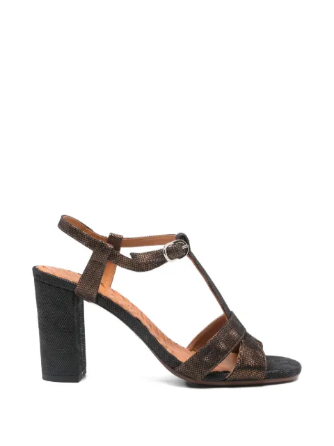 Chie Mihara Bafrica T-strap leather sandals Brown BAFRICA