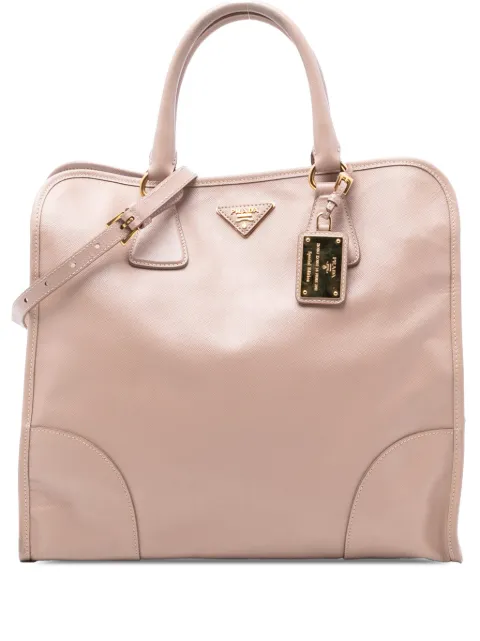 Prada Pre-Owned 2000-2025 Saffiano Lux Shopping Tote satchel Pink K1CA0UATHBT2PM9M