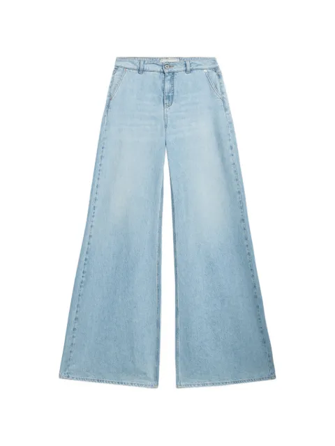 Blumarine stone washed palazzo pants Blue 2J261A