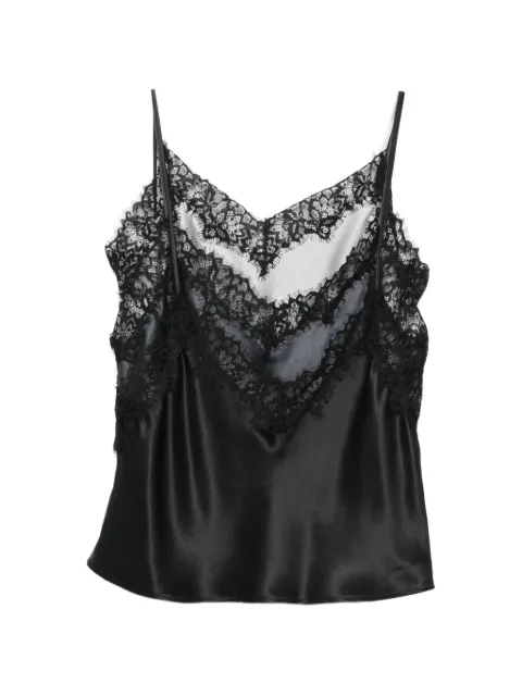 Viktor & Rolf lace-trim triple-layer blouse Black XT0030099426