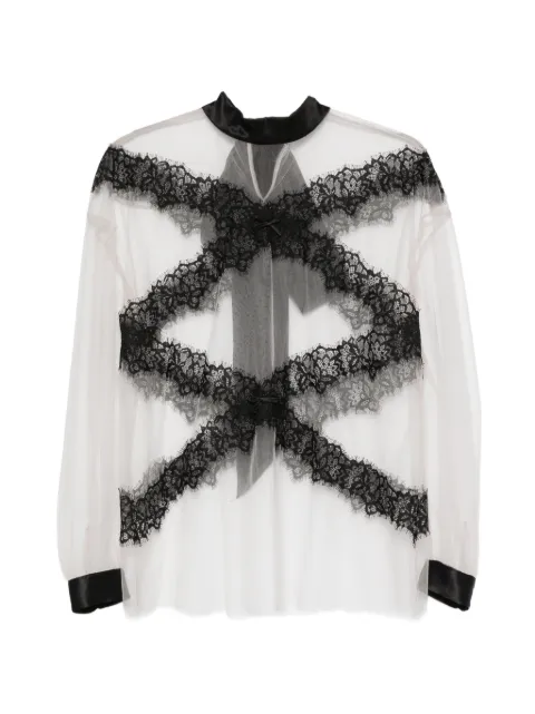 Viktor & Rolf lace-trim blouse Grey XT0040029426
