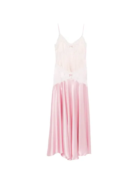 Viktor & Rolf lace-trim silk dress Pink XD0050018426