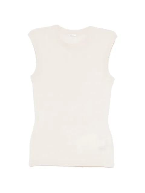 JOSEPH Calife ribbed sleeveless top Neutrals JF009708
