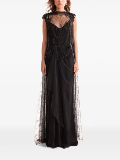 Gemy Maalouf draped maxi dress Black EDPF241934LD