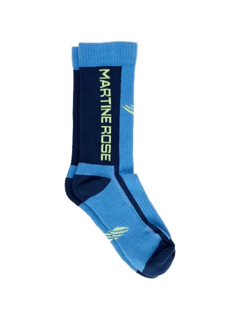 Martine Rose logo-lettering socks Blue 1179JF04539