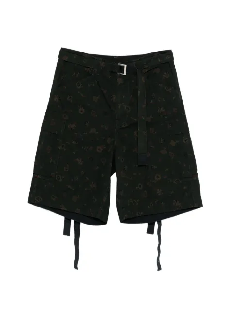 sacai floral-print cargo shorts Green 2603979M
