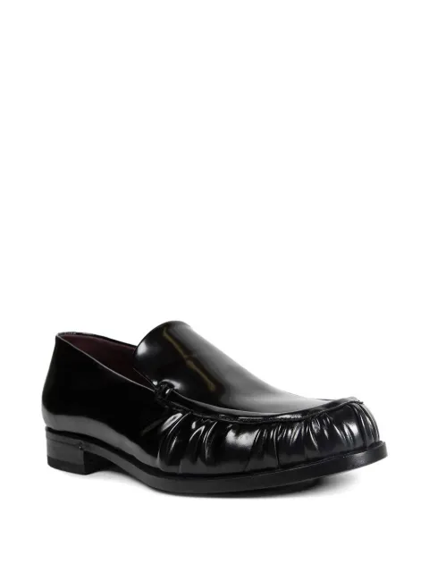 Lardini gathered-detail loafers Black PAGUSTAVE