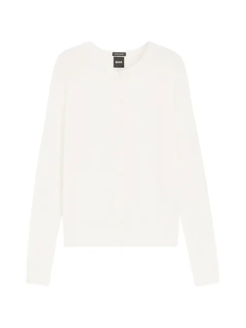 BOSS button-up cardigan Neutrals 50545031