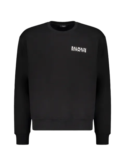 Balmain logo-print sweatshirt Black GH6JQ125BB04