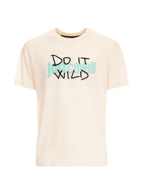 Just Cavalli short-sleeve printed T-shirt Neutrals 80OAHT09CJ500