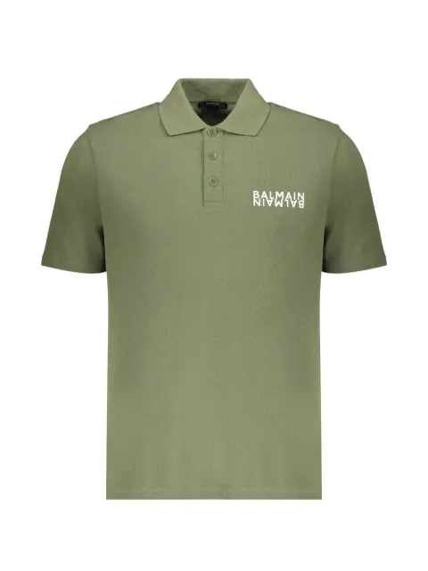 Balmain short-sleeve polo shirt Green GH6GC026BB04