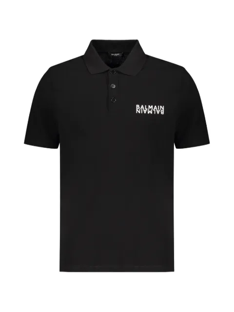 Balmain short-sleeve polo shirt Black GH6GC026BB04