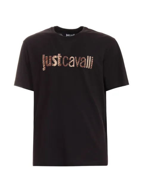 Just Cavalli logo-print T-shirt Black 80OAHT03CJ500