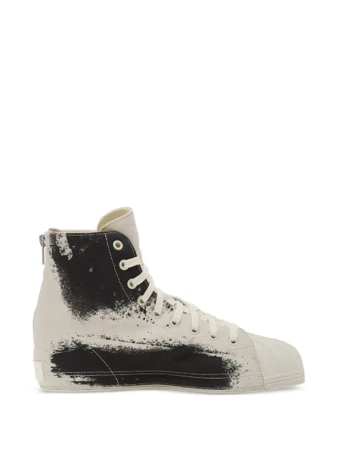 Y-3 splash print high top sneakers Neutrals KI0850
