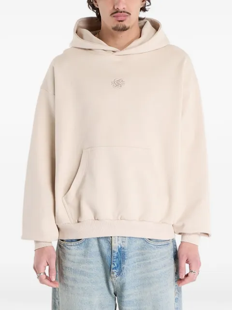 Filling Pieces embroidered-logo hoodie Neutrals 412632501284PEYOTE