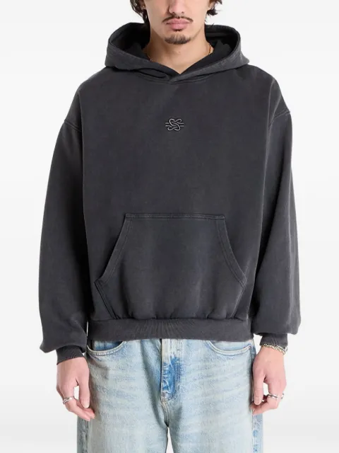 Filling Pieces embroidered-motif hoodie Black 412632501284VINTAGEBLACK