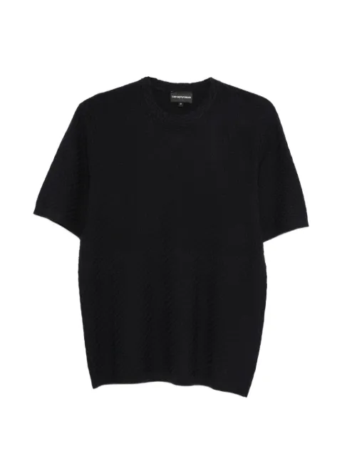 Emporio Armani textured T-shirt Black EM004311AF24576