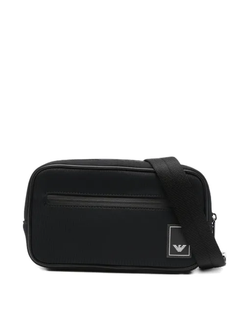 Emporio Armani logo-patch belt bag Blue EM000088AF22391