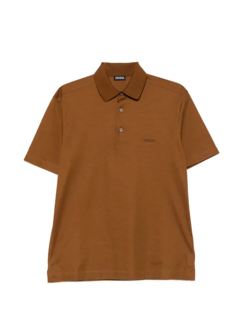 Zegna short-sleeve polo shirt Brown UH348A3H794