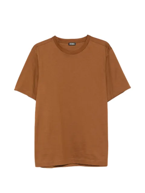 Zegna crew-neck T-shirt Brown UH335A3H771