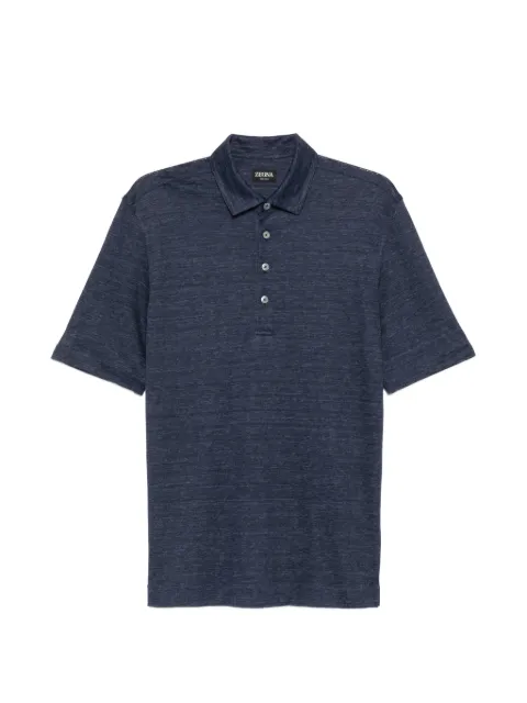 Zegna button-up polo shirt Blue UH352A3H770