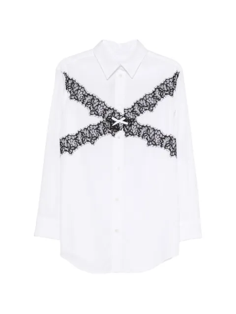 Viktor & Rolf lace-trimmed bow-detail shirt White XS0010011426