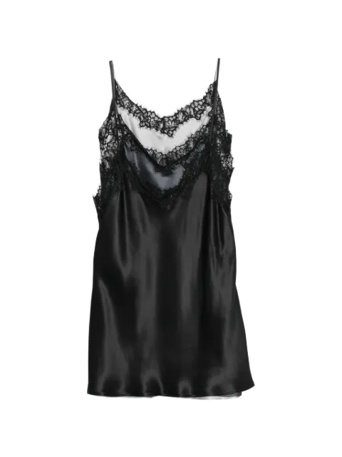 Viktor & Rolf lace-trim layered mini dress Black XD0040099426