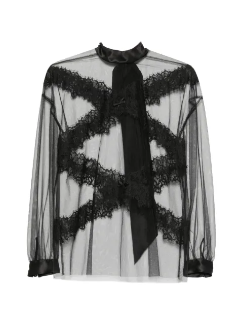 Viktor & Rolf lace-trim blouse Black XT0040099426