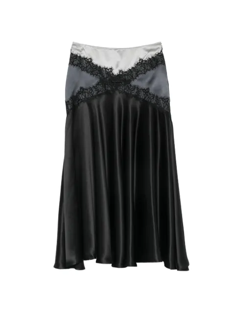 Viktor & Rolf lace-trim midi skirt Black XB0020099426