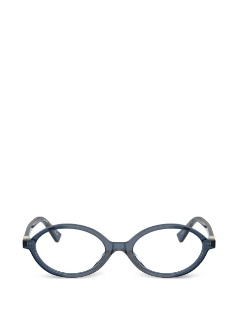 Miu Miu Eyewear oval-frame glasses Blue MU01XV