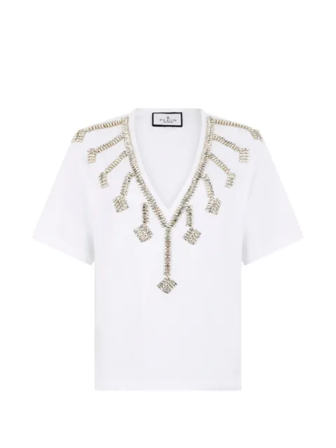 Philipp Plein V-neck T-shirt White PAFCWTK3938PJY002N