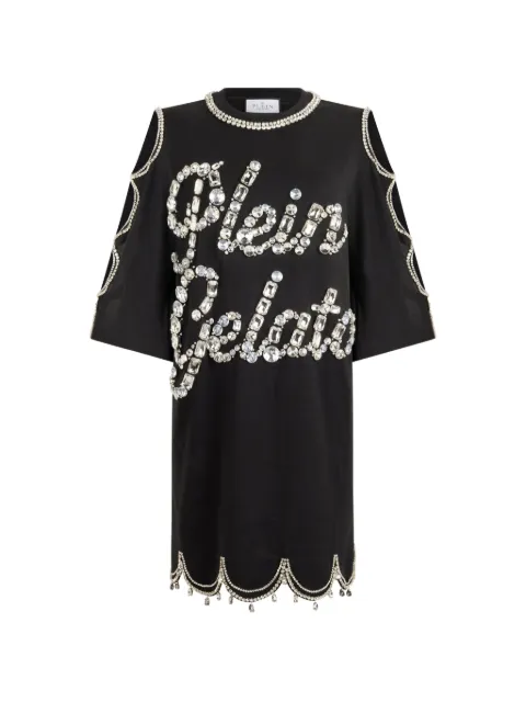 Philipp Plein embellished mini dress Black PAFCWTG0700PJY002N